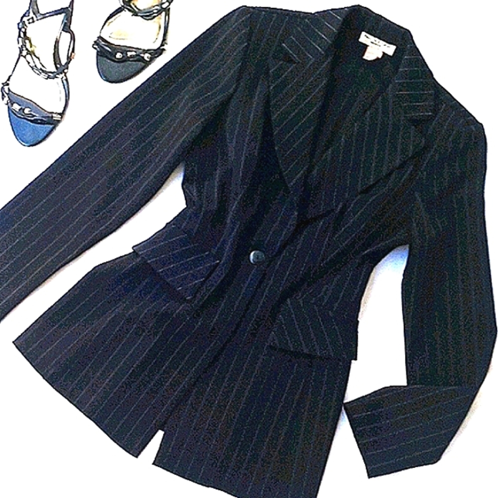 Vtg Pinstripe Blazer